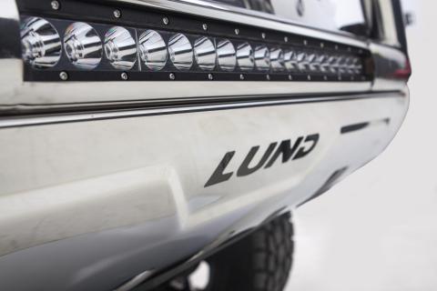 Bull Bar with LED Light Bar 3.5 Inch Oval Polished Stainless Steel 2009-2019 Dodge Ram 1500 Lund