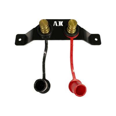 Battery Terminal Relocation Kit Black No Battery Cables AJK Offroad