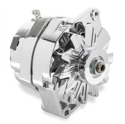 Chrome Alternator Late GM-Delco 80 Amp Single Groove Mr Gasket