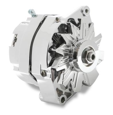 Chrome Alternator-Early GM Delco 80 Amp Single Groove Mr Gasket