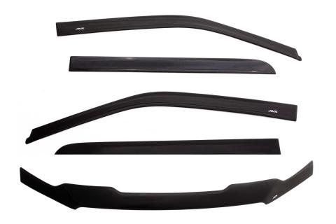 Ventvisor/Bug Shield Combo for 2007-2014 Toyota Fj Cruiser Matte Black Finish AVS