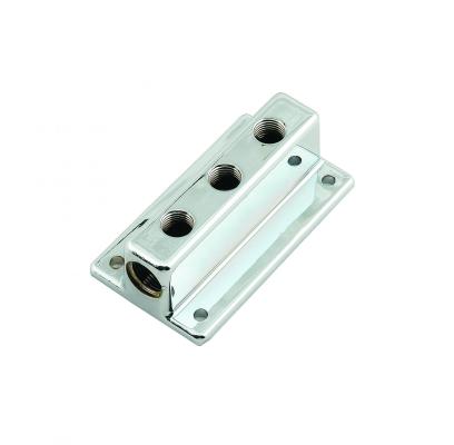 Tee Style Fuel Block with 3 Outlets Mr Gasket