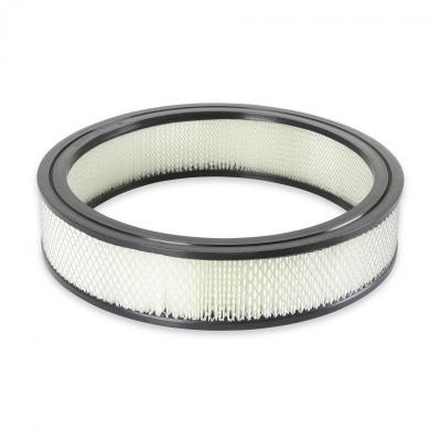 Air Filter 14 Inch x 3 Inch Replacement White manufactures replacement air filter element 14 Inch Inch Diameter and 3 Inch Inch Tall Mr Gasket