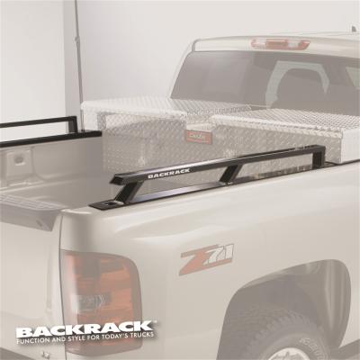 Truck Bed Side Rails For Use w/Tool Box 21 Inch 6.10 Foot Bed 17-22 Ford Super Duty Aluminum Body Backrack