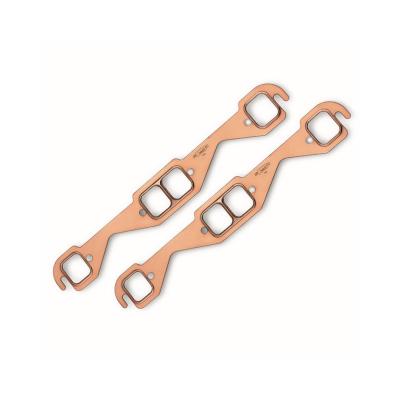 Copper Seal Header Gaskets Port Size 1.45 x 1.55 Fits 1955-1991 Chevrolet 262-400 Gen I Small Block Rectangular Ports Mr Gasket