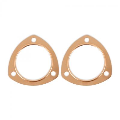Copper Seal Collector Gaskets -Pair Fits 3 Inch Diameter 3-Bolt Round Header Collectors Mr Gasket