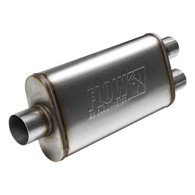 Flow Fx Muffler Flow Fx Muffler 3.00 Center In/2.50 Dual Out Moderate Sound Stainless Steel Flowmaster