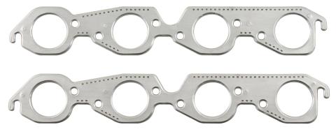 Header Gaskets Aluminum Layered Fits 1965-1990 Chevrolet 396-454 Big Block with Round Ports, 2.15 Inch Mr Gasket