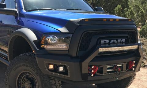 Aeroskin LightShield Hood Shield for 2009-2023 Ram 1500/Dodge Ram 1500 Black AVS