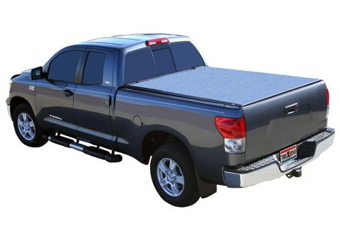 Deuce Tonneau Cover Black 2022-2026 Toyota Tundra 6 Foot 7 Inch Bed with Deck Rail System Truxedo