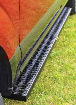 Running Boards Grip Strut Commercial 04-14 Ford F150 Super Cab Aluminum Textured Black Owens Products