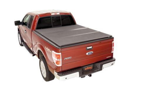 Solid Fold 2.0 Tonneau Cover Black Textured Paint 2009-2014 Ford F-150 6' 6 inch Bed with Cargo Management System Extang
