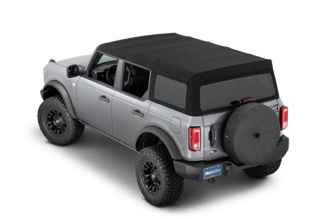 Replacement Drivers Side Window Factory Soft Top only 21-Present Ford Bronco 4 Dr Black Twill MasterTop