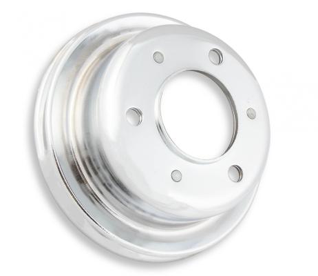 Chrome Crankshaft Pulley Single Groove Fits 1965-1968 Ford 289/302 Mr Gasket
