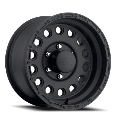 Aluminum Wheels 15x8 Rockcrusher 887B Satin Black -32 Offset 6 on 139.7 Bolt Pattern 107.95 Bore Raceline