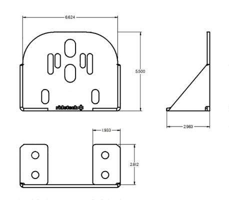 Bolt-On Rear Upper Air Spring Bracket3/16 Mild Steel 3x5.5x7 Inch Powder Coated Black Ridetech