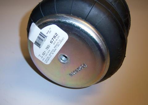 Firestone 6781 Double Convoluted Air Spring 6.5 Inch Diameter W/ 1/4 Inch NPT Port Length Is 3 Inch Minimum 4.5 -5 Inch Ride Height And 7 Inch Maximum Load Capacity Is 2140 LbsAt 100 Psi Ridetech