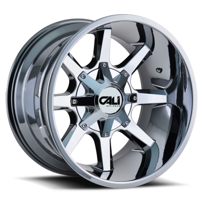 Cast Aluminum Wheels Busted 9100 CH 20x12 Chrome 8 On 180 Bolt Pattern -44 Offset Cali Offroad Wheels