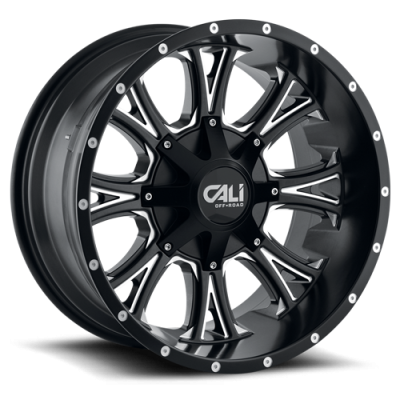 Cast Aluminum Wheels Americana 9101 SB 20x9 Milled Spokes Satin Black 5 On 139.7/5 On150 Bolt Pattern 18 Offset Cali Offroad Wheels