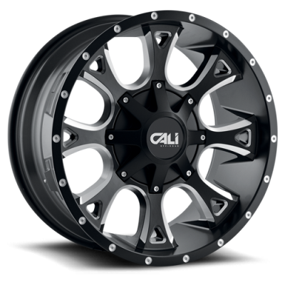 Cast Aluminum Wheels Anarchy 9103 SB 20x12 Milled Spokes Satin Black 8 On 180 Bolt Pattern -44 Offset Cali Offroad Wheels