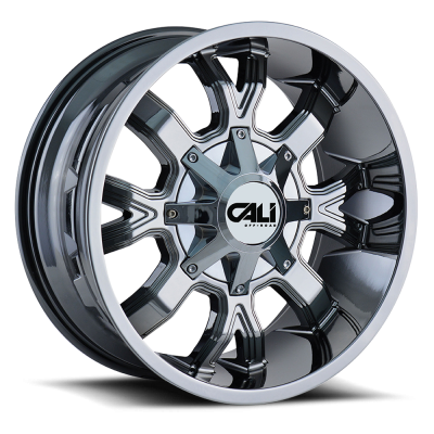 Cast Aluminum Wheels Dirty 9104 CH 22x14 Chrome 8 On 180 Bolt Pattern -76 Offset Cali Offroad Wheels
