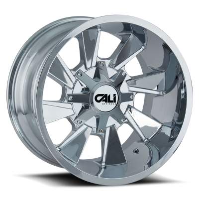 Cast Aluminum Wheels Distorted 9106 CH 20x9 Chrome 6 On 120/6 On139.7 Bolt Pattern 18 Offset Cali Offroad Wheels