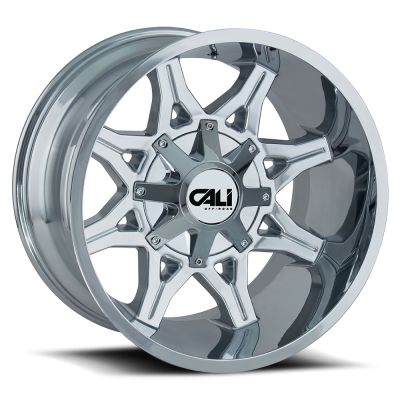 Cast Aluminum Wheels Obnoxious 9107 CH 20x10 Chrome 8 On 180 Bolt Pattern -19 Offset Cali Offroad Wheels