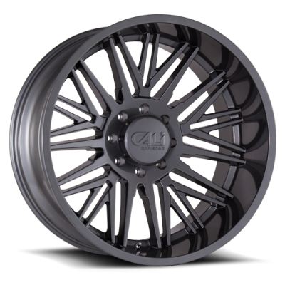 Cast Aluminum Wheels Rawkon 9109 SL 24x12 Graphite 6 On 139.7 Bolt Pattern -51 Offset Cali Offroad Wheels