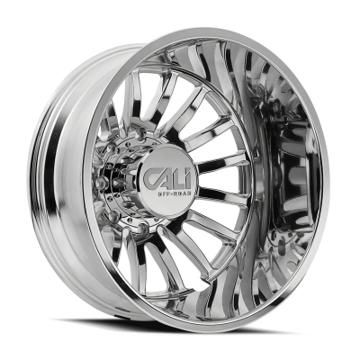 Dually Wheels Summit Dually 9110D PO 22x8.25 Milled Spokes Polished 8 On 165.1 Bolt Pattern -232 Offset Cali Offroad Wheels