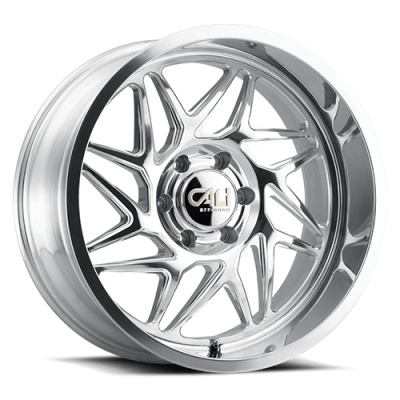 Cast Aluminum Wheels Gemini 9112 PO 20x10 Milled Spokes Polished 8 On 165.1 Bolt Pattern -25 Offset Cali Offroad Wheels