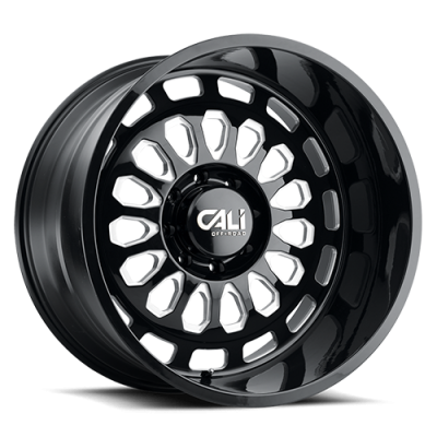 Cast Aluminum Wheels Paradox 9113 GB 22x12 Milled Spokes Gloss Black 8 On 165.1 Bolt Pattern -51 Offset Cali Offroad Wheels