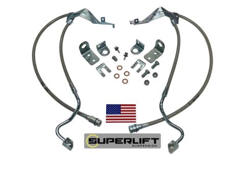 Bulletproof Brake Hose Front 2005-2007 Ford F-250 and F-350 with 4-8 Inch Lift Kit Superlift