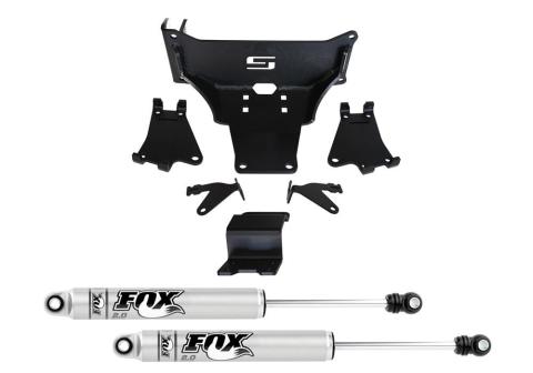 Dual Steering Stabilizer Kit with Fox 2.0 Shocks 2005-2022 Ford F-250/350 4WD No Lift Required Superlift