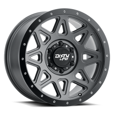 Dirty Life Race Wheels Theory 9305 Satin Gunmetal 18X9 8-165.1 0Mm 130.8Mm