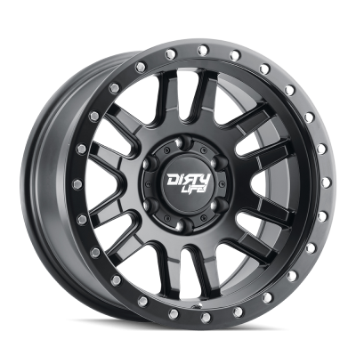 Dirty Life Race Wheels Canyon Pro 9309 Satin Black 17X9 5-139.7 0Mm 108.1Mm