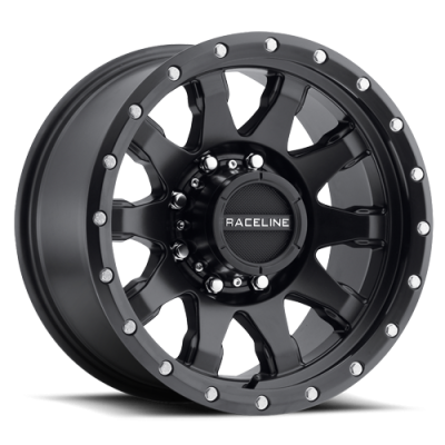 Aluminum Wheels 17x8.5 Clutch 934B Black Multi Spoke 0 Offset 8 on 165.1 Bolt Pattern 125.2 Bore Raceline