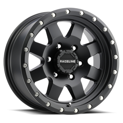 Aluminum Wheels 15x8 Defender 935B Satin Black Multi Spoke -24 Offset 6 on 139.7 Bolt Pattern 107.95 Bore Raceline