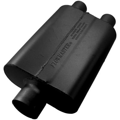 40 Series Delta Flow Chambered Muffler 40 Delta Flow 3.00 Center In 2.25 Dual Out Aggressive Sound Flowmaster