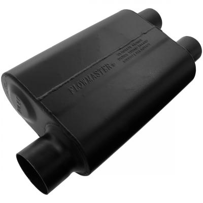 Super 44 Series Chambered Muffler Super 44 3.00 Offset In 2.50 Dual Out Aggressive Sound Flowmaster
