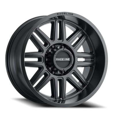 Aluminum Wheels 17x9 Split 948B Satin Black 18 Offset 8 on 180 Bolt Pattern 124.2 Bore Raceline
