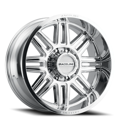 Aluminum Wheels 20x9 Split 948C Chrome 18 Offset 8 on 180 Bolt Pattern 124.2 Bore Raceline