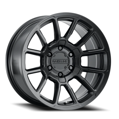 Aluminum Wheels 17x8.5 Gauge 950B Satin Black Multi Spoke 0 Offset 6 on 135 Bolt Pattern 87.1 Bore Raceline