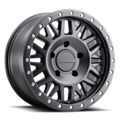 Aluminum Wheels 16x8 Ryno 951B Satin Black 0 Offset 6 on 139.7 Bolt Pattern 106.1 Bore Raceline
