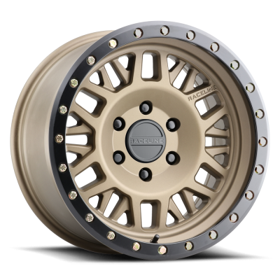 Aluminum Wheels 17x8.5 Ryno 951BZ Textured Bronze Gold 18 Offset 6 on 135 Bolt Pattern 87.1 Bore Raceline