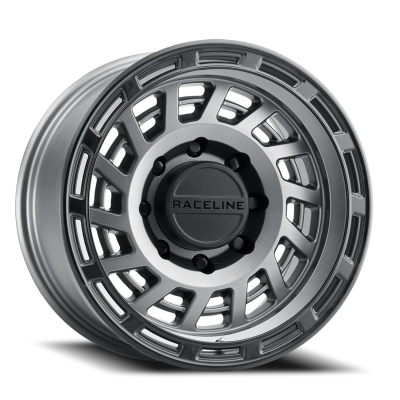 Aluminum Wheels 17x9 Halo 957GB Gunmetal Gray Black Ring -12 Offset 8 on 170 Bolt Pattern 130.81 Bore Raceline