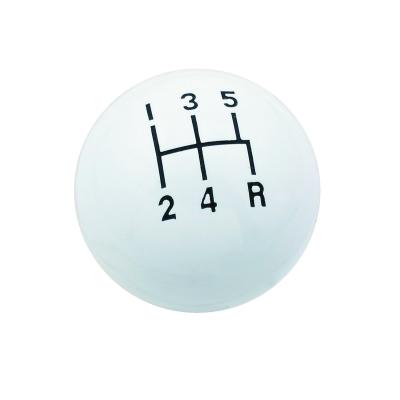Shifter Knob 5-Speed Pattern White Fits Shifter Sticks with 3/8-20 UNC Threads Mr Gasket