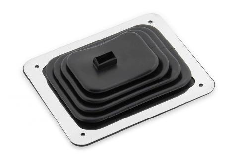 Shifter Boot Small 3-1/2 inch X 4-1/2 inch Small 3-1/2 x 4-1/2 Inch Shifter Boot with Trim Ring and Mounting Screws Mr Gasket