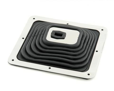 Shifter Boot Large 7-3/4 In X 9 In Black Rubber Large 7-3/4 x 9 Inch Shifter Boot with Trim Ring and Mounting Screws Mr Gasket