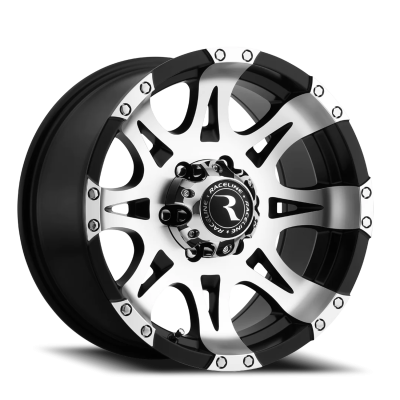 Aluminum Wheels 16x8 Raptor 982 Machined Face Black 0 Offset 8 on 165.1 Bolt Pattern 131 Bore Raceline