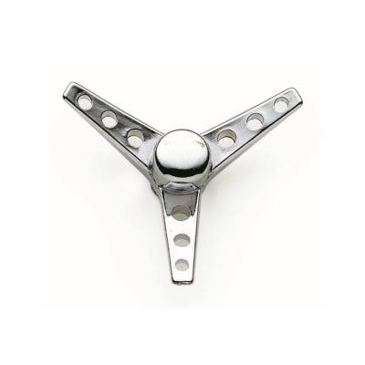Air Cleaner Wing Nut Tri-Bar Chrome 1/4-20 Thread, Chromed Steel Mr Gasket